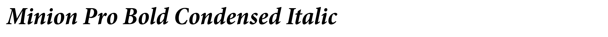 Minion Pro Bold Condensed Italic image